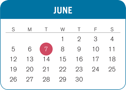 Calendar of the month of May