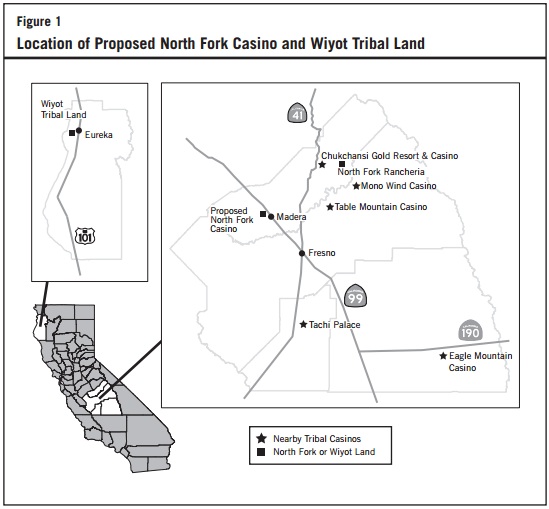 Figure 1. Location of Proposed North Fork Casino and Wiyot Tribal Land